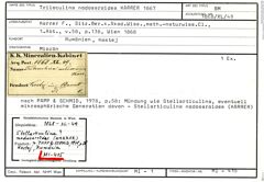 Karteikarte zum Belegmaterial von Triloculina nodosaroides Karrer, 1867